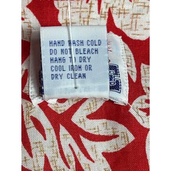 Hawaiian Shirt Red Button Up NWT Spike Sports Short Sleeve Beach Unisex Mens L - Picture 3 of 5